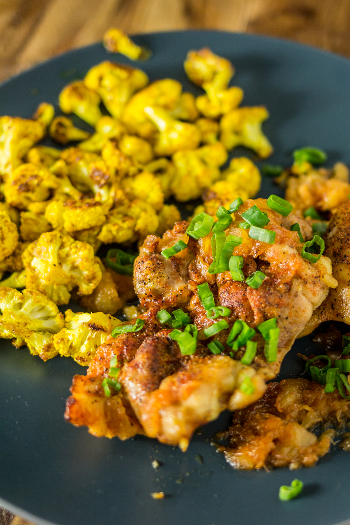 Pineapple Chicken and Turmeric Cauliflower