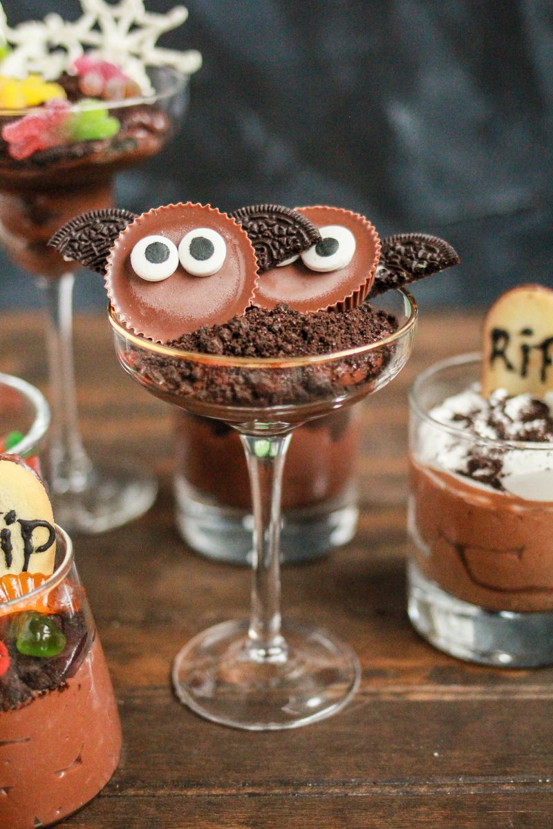 Halloween Bats Dirt Cups