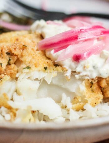 Cornmeal Fried Cod Rice Bowl