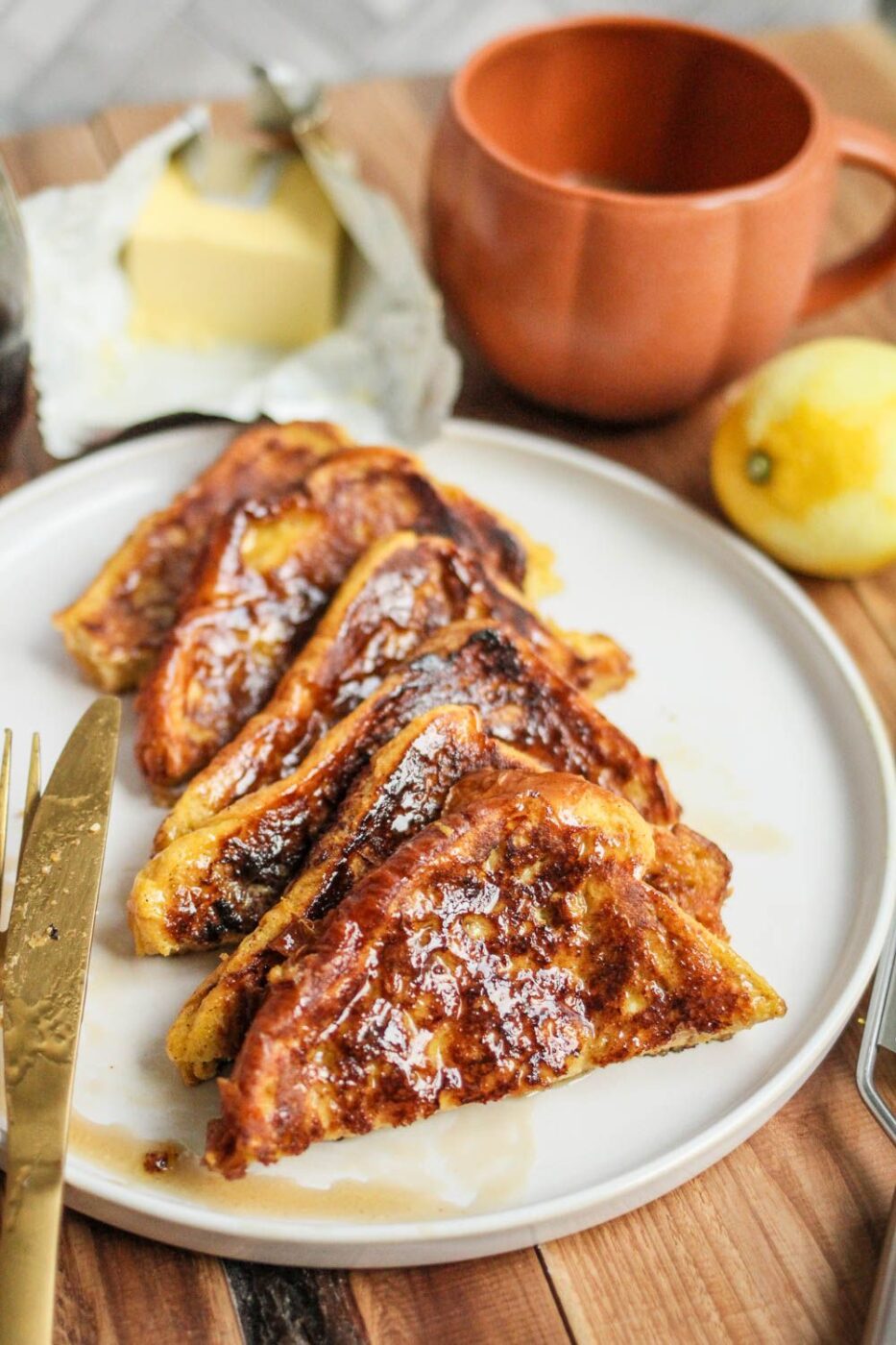 pumpkin brioche french toast