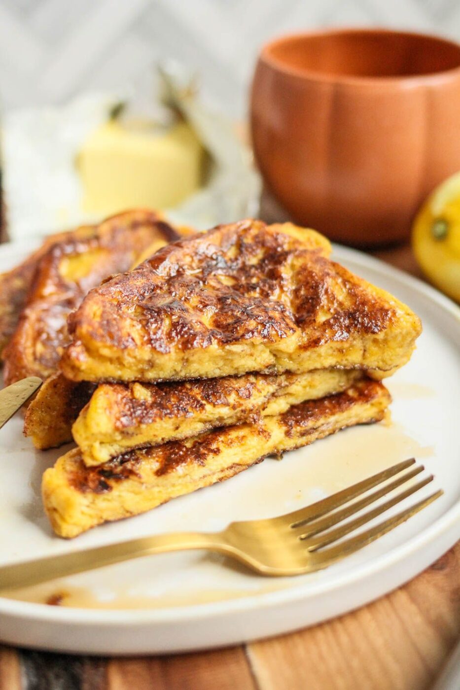 pumpkin brioche french toast