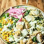 Crispy Chicken Salad with Poblano Ranch Dressing