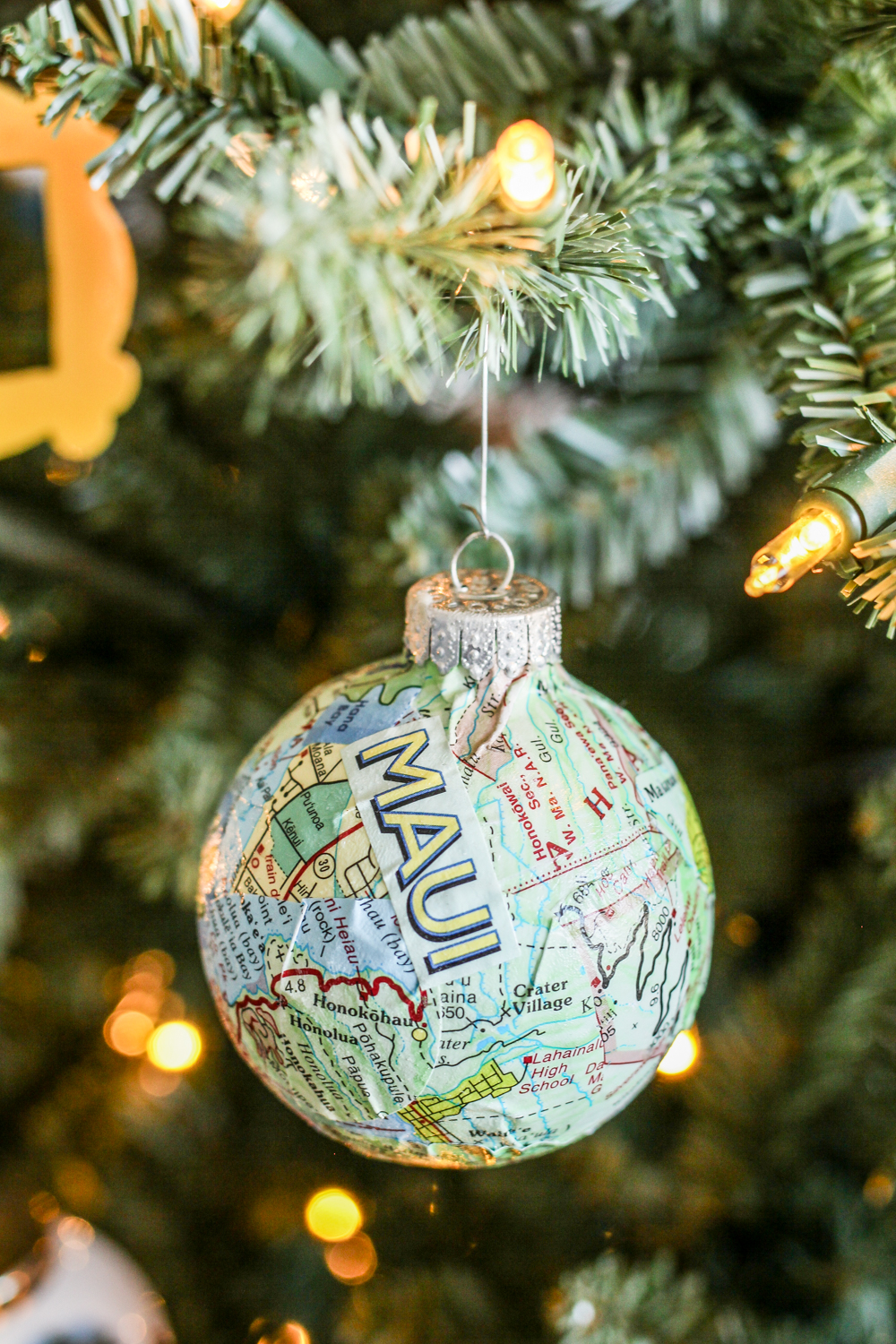 Map Christmas Ornaments: Maui, Hawaii