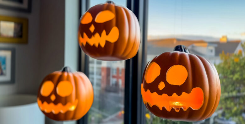 Floating pumpkins