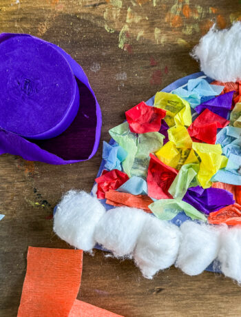 Easy Crepe Paper Winter Hat Craft for Kids