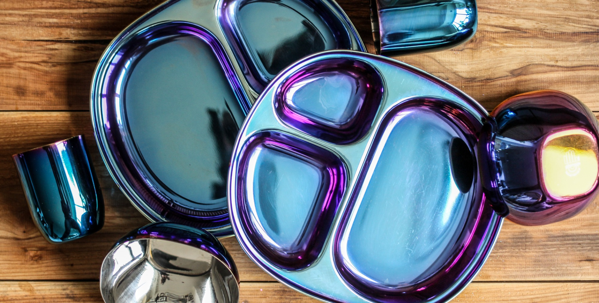 Ahimsa Stainless Steel plates, bowls, cups for kids