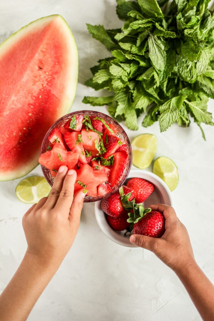 Kid-Friendly Summer Fruit Salad with Watermelon, Berries, and Mint