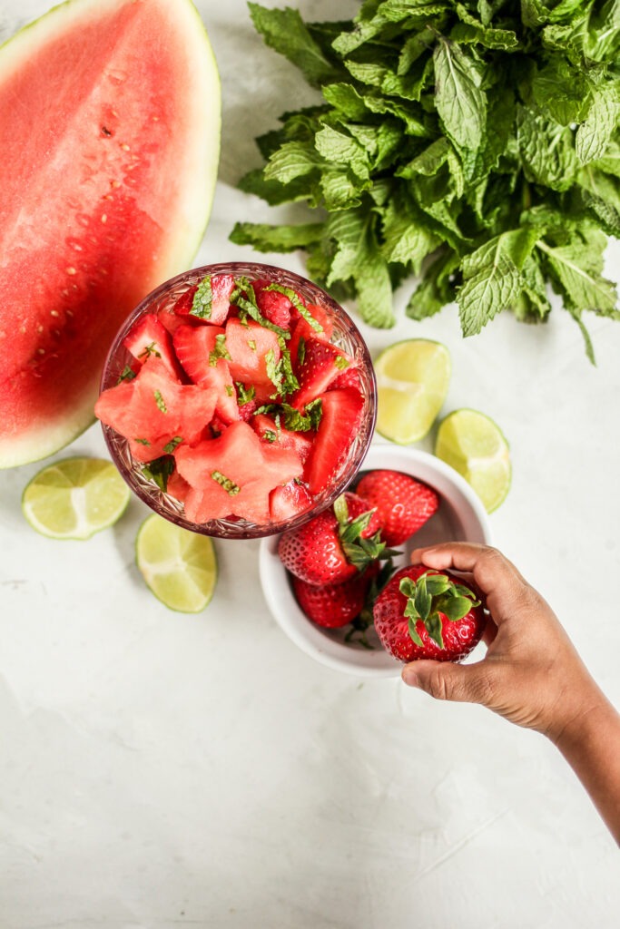 Kid-Friendly Summer Fruit Salad with Watermelon, Berries, and Mint