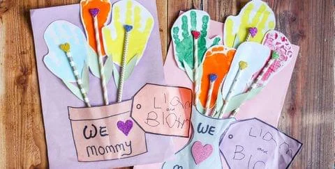 Hand Print Handprint Flower Pot Craft Kit Makes Oriental